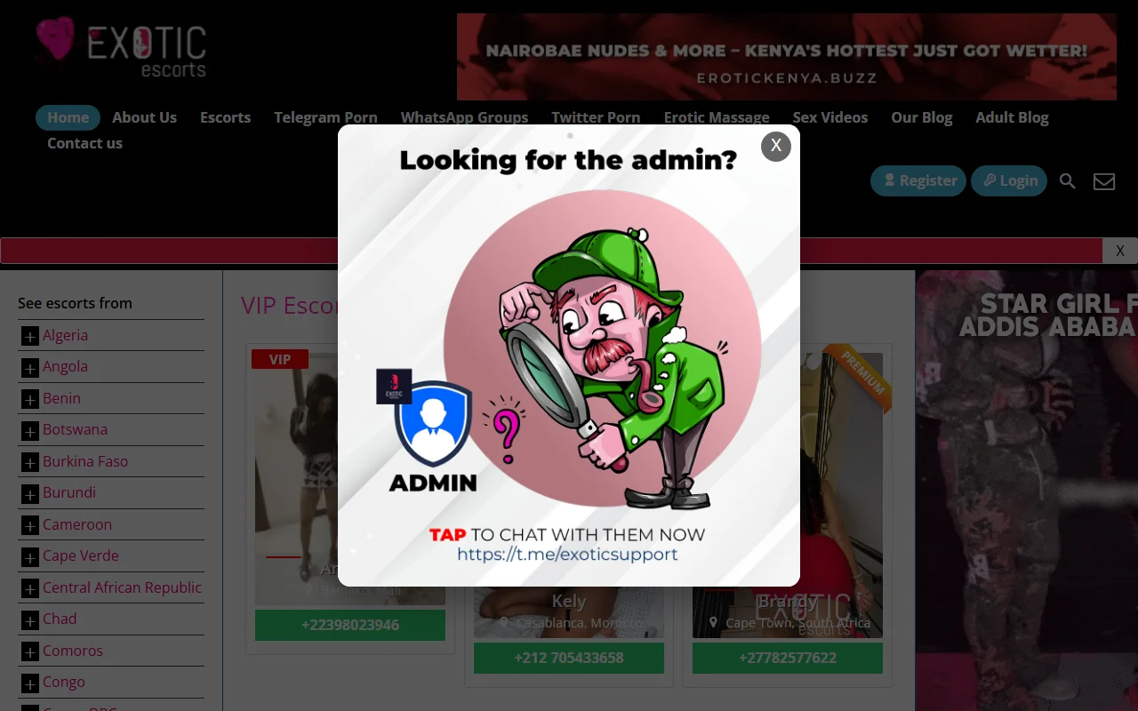 Screenshot of Exoticafrica